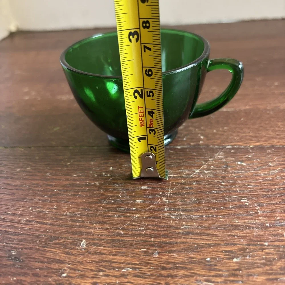 Vintage Anchor‎ Hocking Forest Green Glass Punch Cup 3 1/4